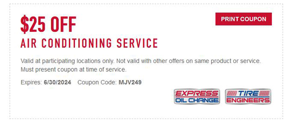 Express Oil Change $25 Off Printable Coupon