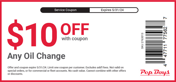 Pep Boys Oil Change Prices Coupons
