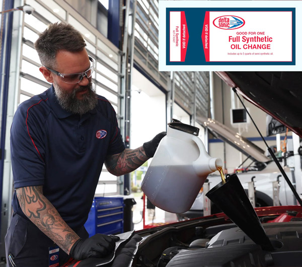 delta sonic full synthetic oil change price