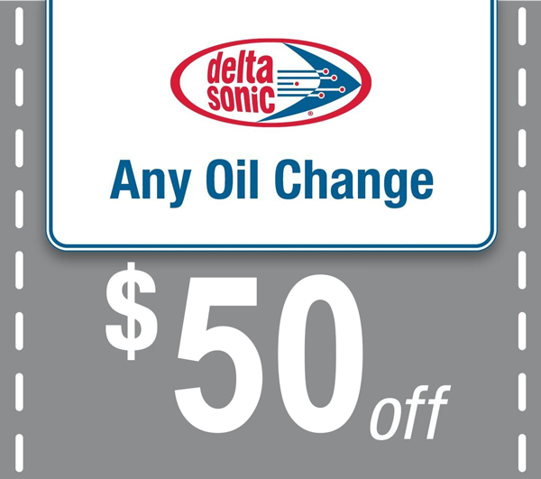 free delta sonic oil change coupon $50 off